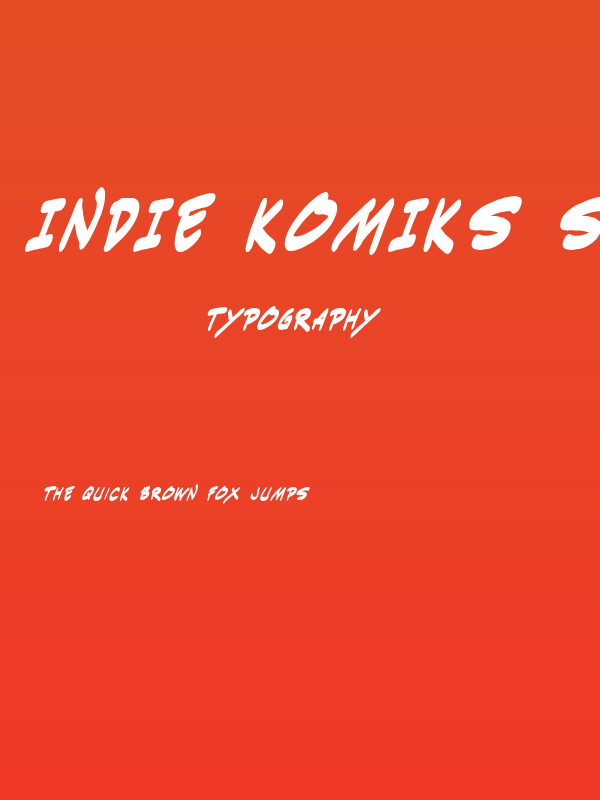Indie Komiks Sketch BoldItalic Poster