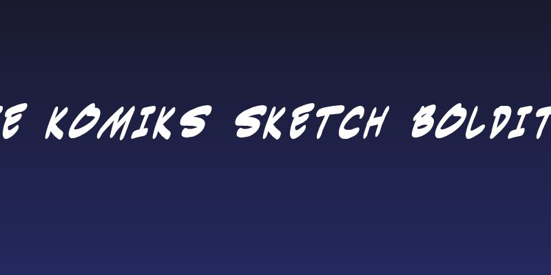 Indie Komiks Sketch BoldItalic Social Header