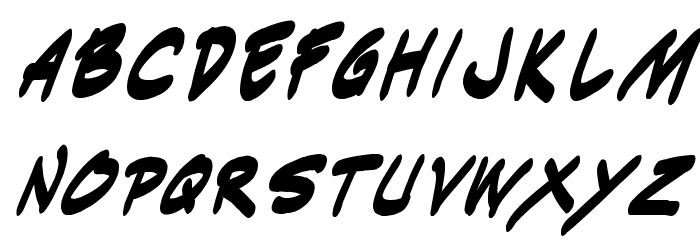 Indie Komiks Sketch BoldItalic Font LOWERCASE