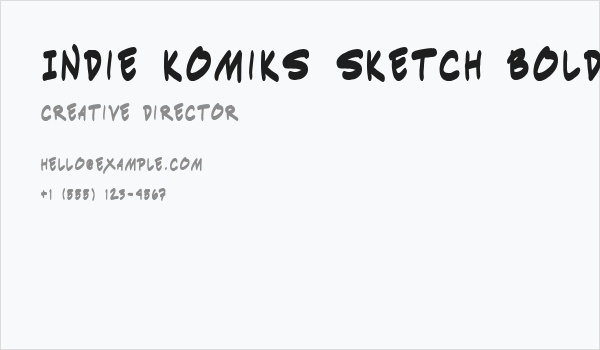Indie Komiks Sketch Bold Business Card