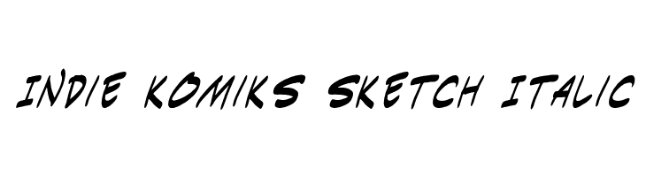 Indie Komiks Sketch Italic Font