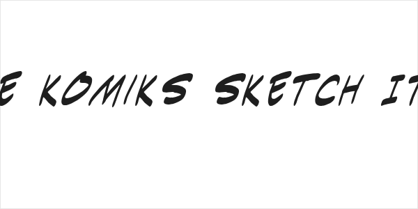 Indie Komiks Sketch Italic Logo