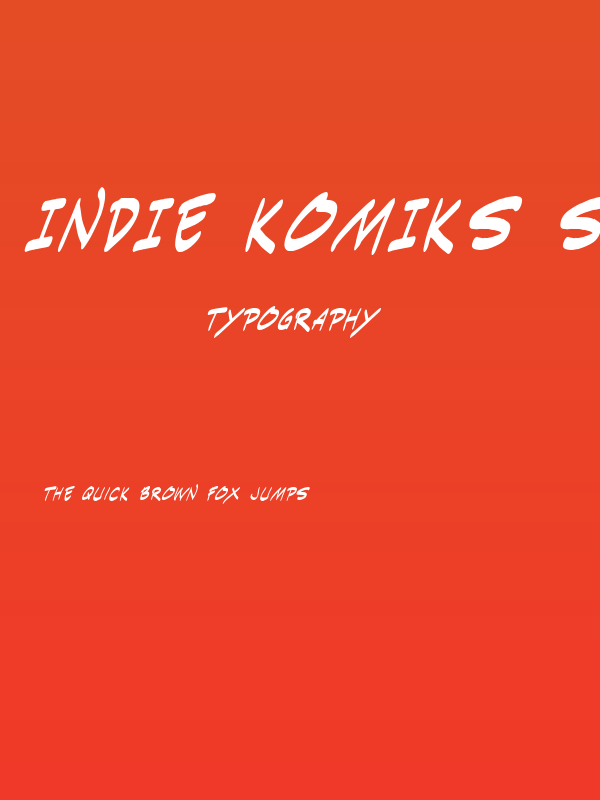 Indie Komiks Sketch Italic Poster