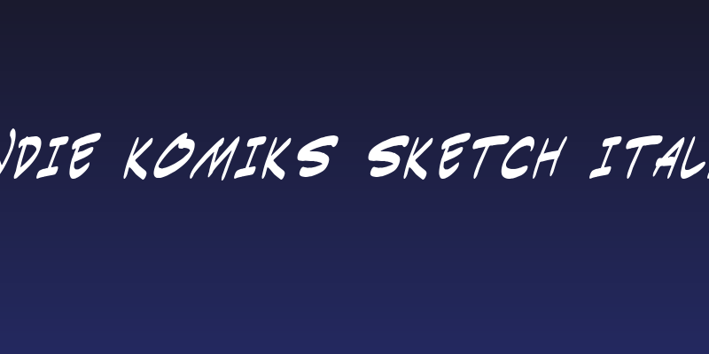 Indie Komiks Sketch Italic Social Header