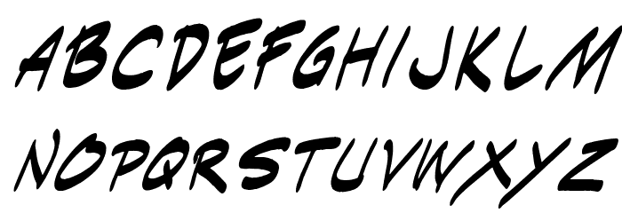 Indie Komiks Sketch Italic Font LOWERCASE