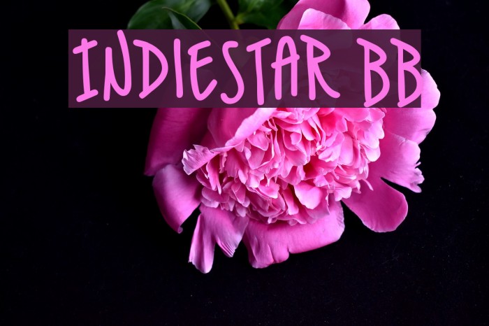 IndieStar BB Шрифта examples