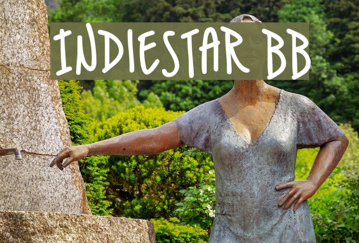 IndieStar BB Шрифта examples