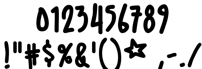 IndieStarBB-Bold Font OTHER CHARS
