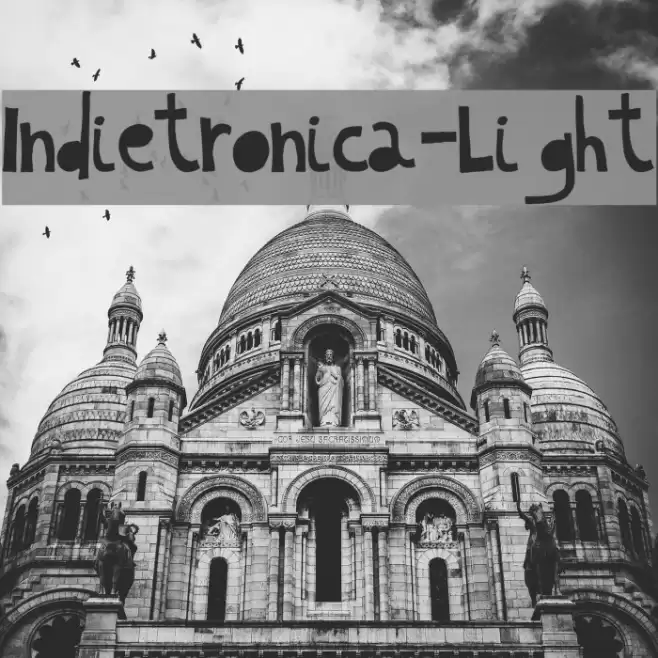 Indietronica-Light Font examples