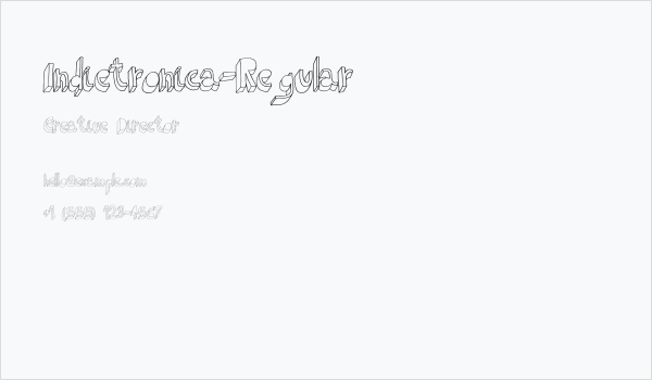 Indietronica-Regular Business Card