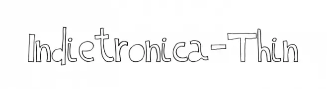 Indietronica-Thin  les polices de caractères gratuit tlcharger