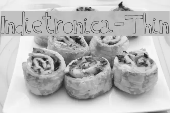 Indietronica-Thin Font examples