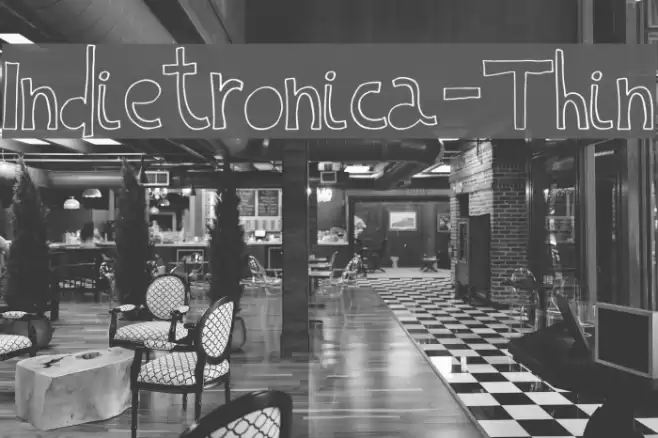 Indietronica-Thin Font examples