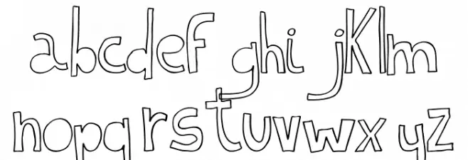 Indietronica-Thin خط أحرف صغيرة