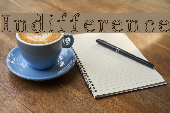 Indifference Font examples
