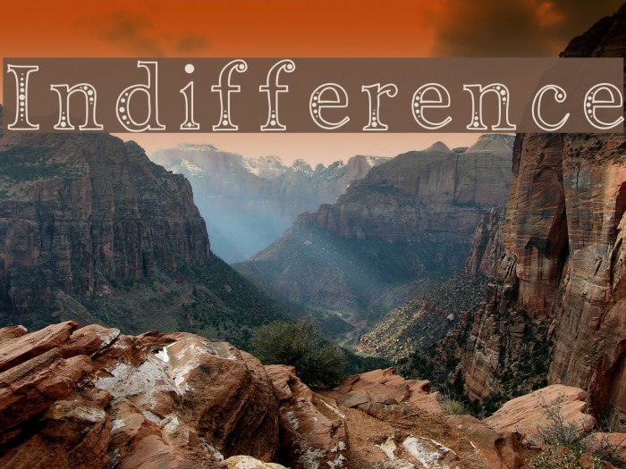 Indifference Font examples