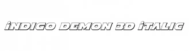 Indigo Demon 3D Italic  baixar fontes gratis