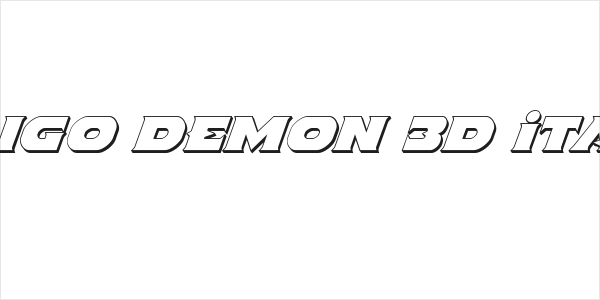 Indigo Demon 3D Italic Logo