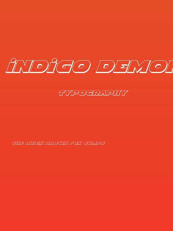 Indigo Demon 3D Italic Poster