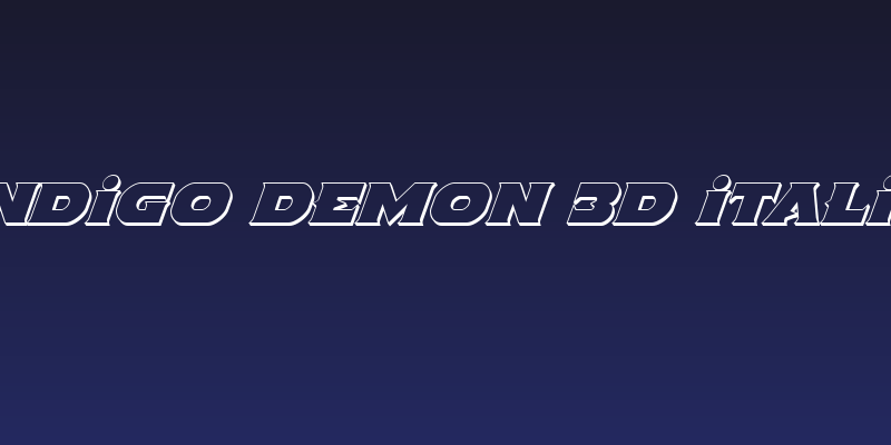 Indigo Demon 3D Italic Social Header
