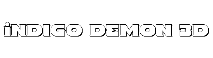 Indigo Demon 3D Font