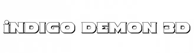 Indigo Demon 3D  नि: शुल्क फ़ॉन्ट्स डाउनलोड