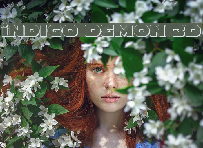 Indigo Demon 3D Font examples