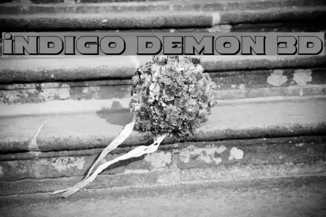 Indigo Demon 3D Font examples