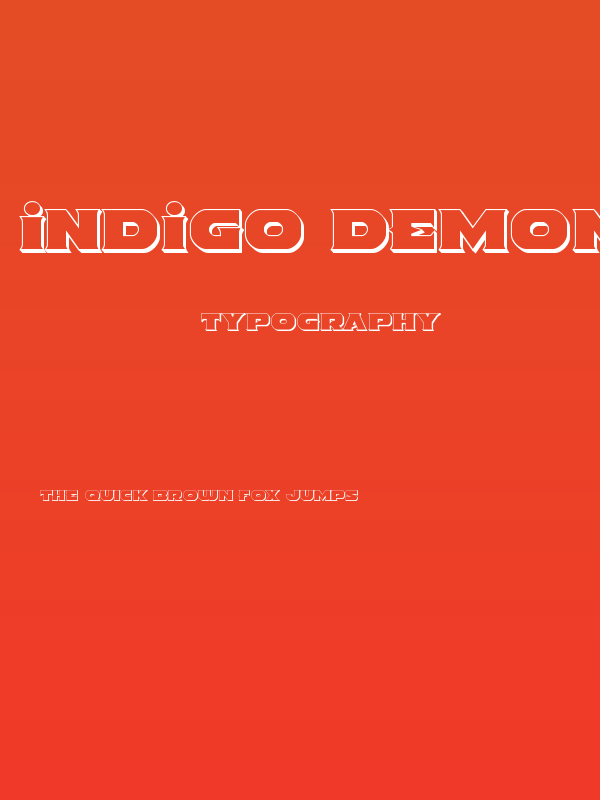 Indigo Demon 3D Poster