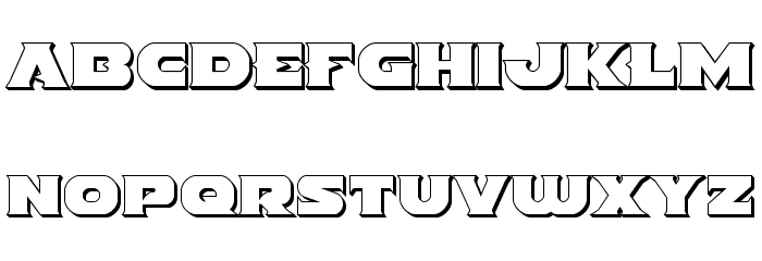 Indigo Demon 3D Font LOWERCASE
