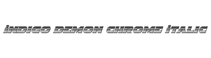 Indigo Demon Chrome Italic  免费字体下载
