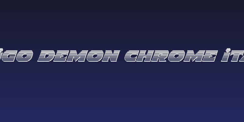 Indigo Demon Chrome Italic Social Header
