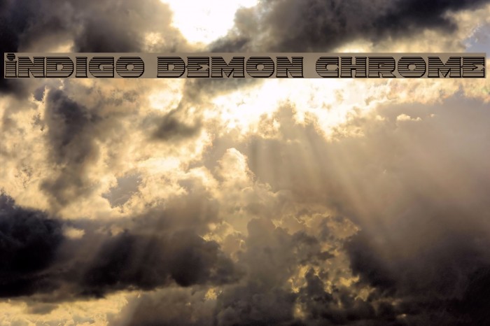 Indigo Demon Chrome Fonte examples