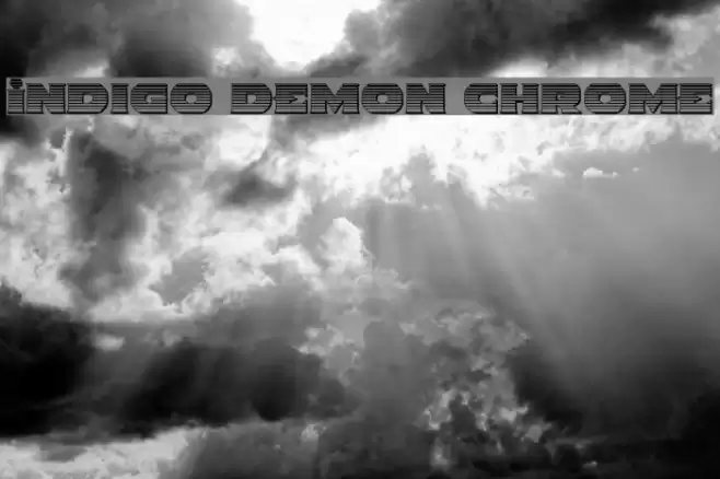 Indigo Demon Chrome Font examples