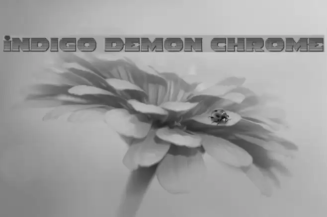 Indigo Demon Chrome Font examples