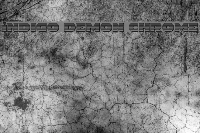 Indigo Demon Chrome Font examples