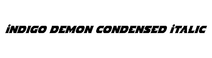 Indigo Demon Condensed Italic  font caratteri gratis
