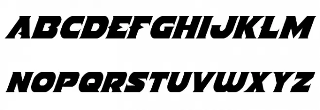 Indigo Demon Condensed Italic फ़ॉन्ट लोअरकेस