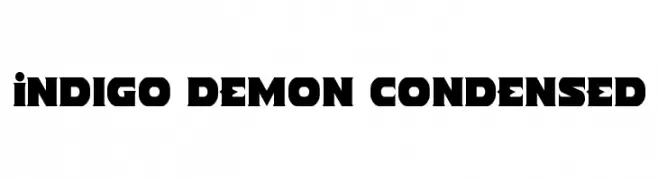 Indigo Demon Condensed  Скачать бесплатные шрифты
