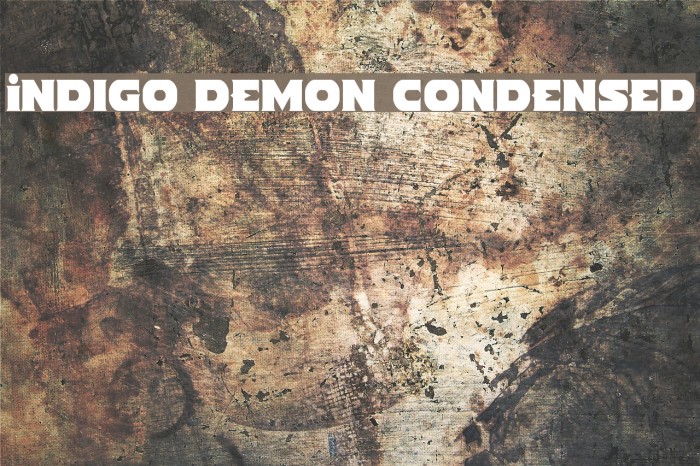 Indigo Demon Condensed Font examples