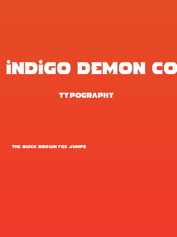 Indigo Demon Condensed Poster