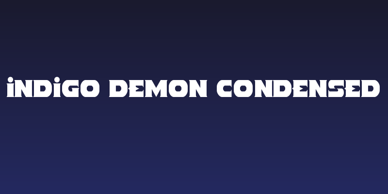 Indigo Demon Condensed Social Header