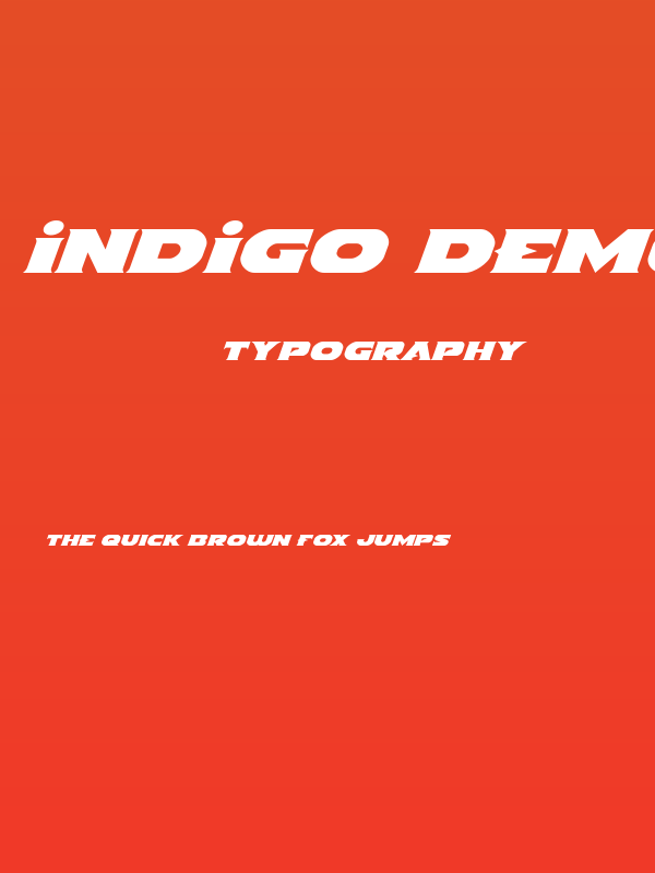 Indigo Demon Expanded Italic Poster