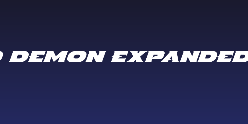 Indigo Demon Expanded Italic Social Header