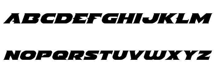 Indigo Demon Expanded Italic Font LOWERCASE