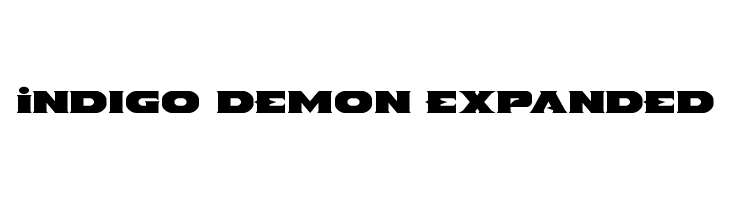 Indigo Demon Expanded  नि: शुल्क फ़ॉन्ट्स डाउनलोड