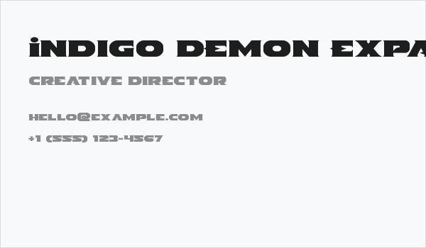 Indigo Demon Expanded Business Card