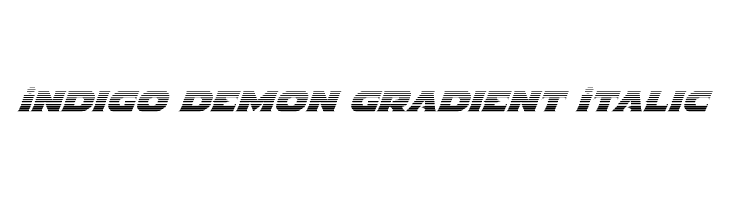 Indigo Demon Gradient Italic  لخطوط تنزيل