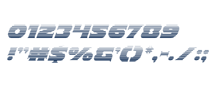 Indigo Demon Gradient Italic Other Characters