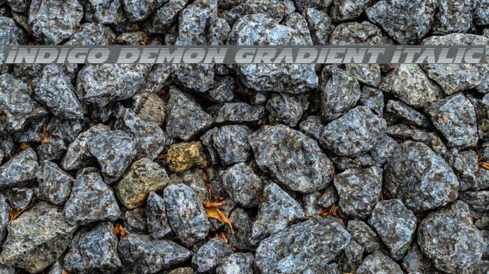 Indigo Demon Gradient Italic Example 3